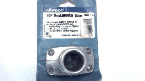 Attwood 1666B3 90 Degree Rectangular Base for Bow and Stern Rails
