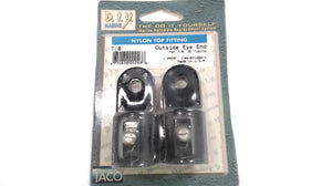 Taco DIY Marine F40-0718BN-1 Pair of 7/8" Outside Eye Ends - Nylon Top Fitting