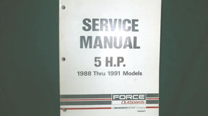 Force 5HP Service Manual 1988-1991 - Used