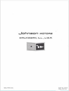 1963 Johnson 75 HP Parts Catalog V4A-15E V4AL-15E