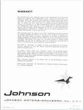 1962 Johnson 28 HP RX-10C RXL-10C RX-20R RXL-20R Parts Catalog