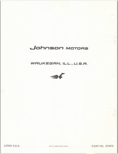 1964 Johnson Boat 1700 Outboard Parts Catalog