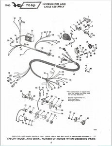 1965 Johnson 75 HP V4A-17S V4AL-17S Parts Catalog