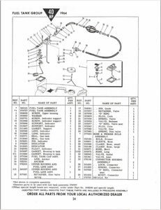 1964 Johnson 40 HP RK-26S RK-26R RKL-26S RKL-26R Parts Catalog