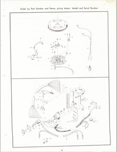 1975 Chrysler 30HP Manual Tiller Electric Start Alternator Parts Catalog - Used