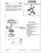 1956 Evinrude 7520 7521 7522 7523 7524 7525 7.5HP Fleetwin Data Bulletin