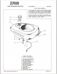 1949 Evinrude 4429 4431 Zephyr 5.4HP BU_4429_49 Data Bulletin