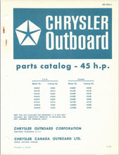 1972 Chrysler 45HP 450HF 451HF 454HF 455HF 456HF 457HF 458HD 429HD Parts Catalog