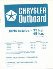 1976 Chrysler 35HP 45HP 352HH 353HH 452HH 453HH 352BH 353BH 452BH Parts Catalog