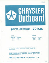 1969 Chrysler 70HP 706HA 707HA 706BA 707BA Parts Catalog