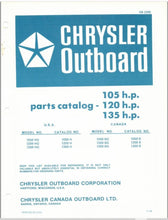 1976 Chrysler 105HP 120HP 135HP 1059HG 1209HG 1309HG 1059BG 1209BG Parts Catalog