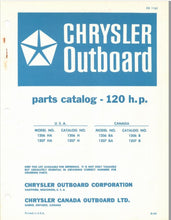 1969 Chrysler 120HP 1206HA 1207HA 1206BA 1207BA Parts Catalog