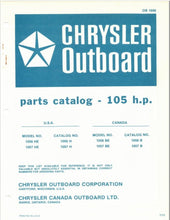 1972 Chrysler 105HP 1056HE 1057HE 1056BE 1057BE Parts Catalog