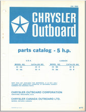 1973 Chrysler 5 HP 54HA 55HA 54BA 55BA Parts Catalog