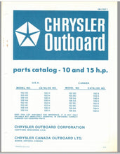 1977 Chrysler 10 & 15HP 102HD 103HD 108HA 109HA 152HC 153HC 158HA Parts Catalog