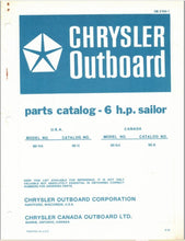 1976 Chrysler 6 HP 60HA 60BA Parts Catalog - Used