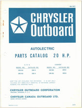 1971 Chrysler 20 HP 204HD 205HD 204BD 205BD Parts Catalog