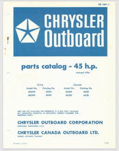 1972 Chrysler 45 HP 452HF 453HF 452BF 453BF Parts Catalog