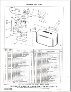 1955 Evinrude Fastwin 15 HP 15014 15015 Parts Catalog