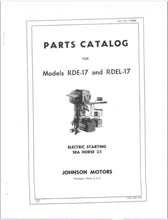 1955 Johnson 25 HP RDE-17 RDEL-17 Parts Catalog