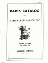 1955 Johnson 25 HP RDE-17C RDEL-17C Parts Catalog