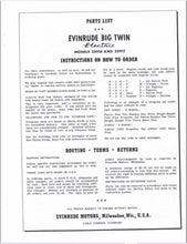 1954 Evinrude Big Twin 25 HP 25014 25015 Parts Catalog