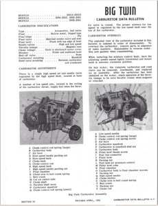 1953 Evinrude Big Twin 25 HP 25012 25013 Data Bulletin