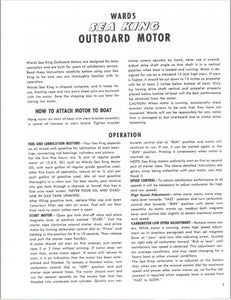 1949 Wards Sea King 3 HP 94GG-9009A Owner's Guide/Parts Catalog