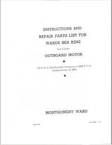 1935 Wards Sea King 8.5 HP Model 492 Owner's Guide/Parts Catalog