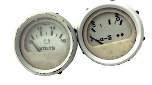 Set of Faria Gauges - Speedometer Tachometer Oil Pressure Volt Meter - Used