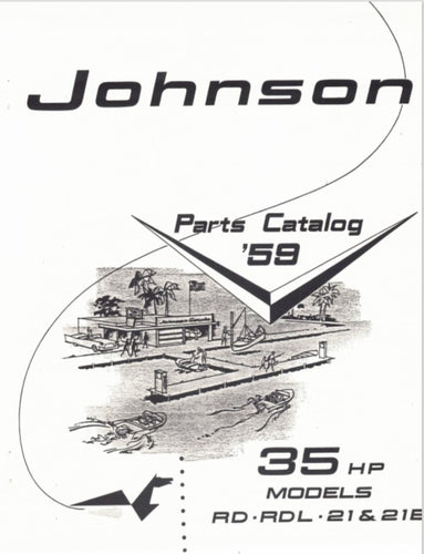 1959 Johnson 35 HP RD-21 RDL-21B RD-21B RDL-21 Parts Catalog