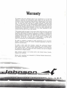 1961 Johnson 10 HP QD-22 QDL-22 QD-22F-QDL-22 QD-22S QDL-22S Parts Catalog