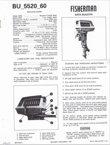 1960 Evinrude Fisherman 5.5HP BU_5520_60 Data Bulletin