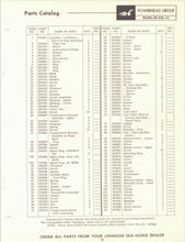 1961 Johnson 40HP RD-23 RDSL-23 Parts Catalog