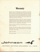 1961 Johnson 40HP RD-23 RDSL-23 Parts Catalog