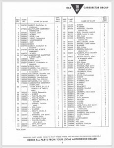 1964 Johnson 18 HP FD18E FDL-18E Parts Catalog