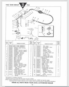 1964 Johnson 18 HP FD18E FDL-18E Parts Catalog