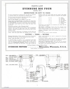 1949 Evinrude 50HP Big Four 8015 Parts Catalog