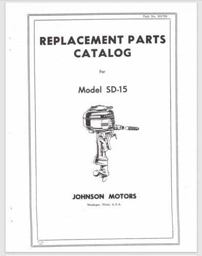 1946-1948 Johnson 16HP SD-15 Parts Catalog