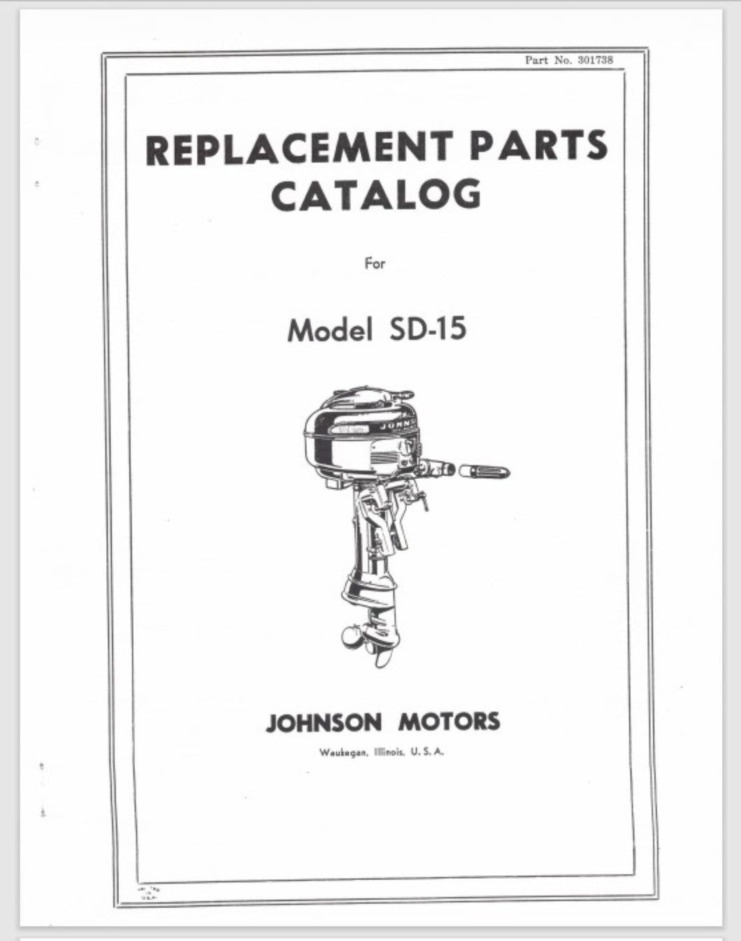 1946-1948 Johnson 16HP SD-15 Parts Catalog