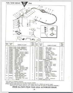 1964 Johnson 90 HP Sea Horse V4M-10S V4M-10R V4M-10A V4ML-10S Parts Catalog