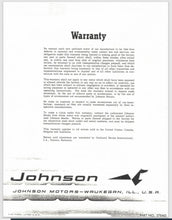 1961 Johnson 75HP Sea Horse V4S-13 V4SL-13 V4S-13C V4SL-13C Parts Catalog