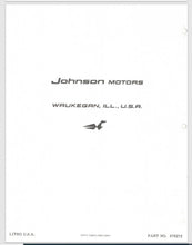 1964 Johnson I/O Boat Seasport Parts Catalog