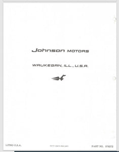 1964 Johnson I/O Boat Seasport Parts Catalog