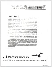 1960 Johnson 5.5 HP SeaHorse CD-17 CDL-17 Parts Catalog
