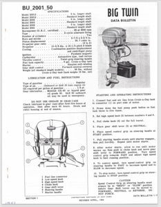 1950 Evinrude 25 HP Big Twin BU_2001_50 Data Bulletin