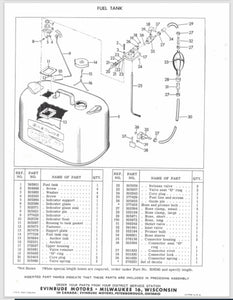 1961 Evinrude 10HP Lark 40 Electric 35520 35521 Parts Catalog