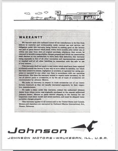 1960 Johnson 40 HP RD-22 RD-22C RD-22CC RDL-22 RDL-22C RDL-22CC Parts Catalog