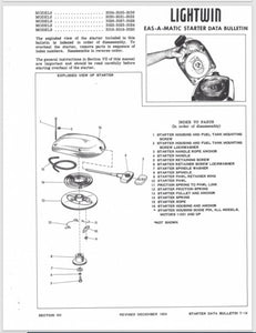 1960 Evinrude Lightwin 3HP 3034 3035 3036 Data Bulletin BU_3034_60