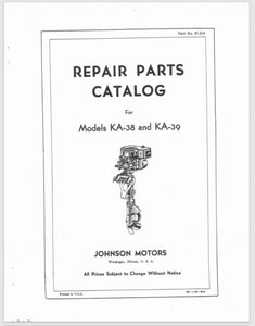 1938-1939 Johnson 9.3/9.8 HP KA-38 KA-39 Parts Catalog